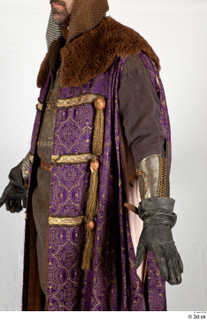  Photos Medieval Knigh in cloth armor 1 Medieval clothing Medieval knight gambeson purple cloak upper body 0002.jpg